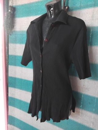 Camicia nera manica corta