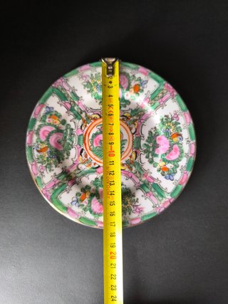 2 Pratos 17cm Rosa Mandarim Porcelana China