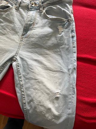 Vaqueros Zara Hombre Azul Gastado
