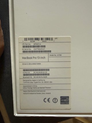 MacBook Pro 13 2017 8GB RAM - Display rotto