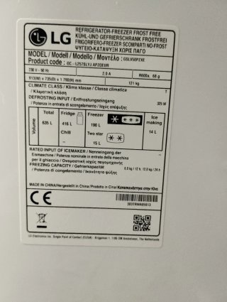 Nevera Americana marca LG No Frost
