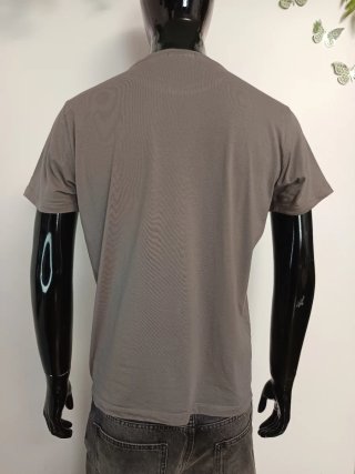 Camiseta Replay Gris Logo Naranja