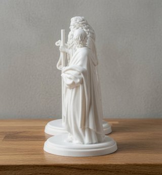 Profetas Elías y Eliseo Figura Imagen Religiosa
