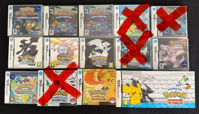 Lote 10 Juegos Pokémon Nintendo DS PAL España.