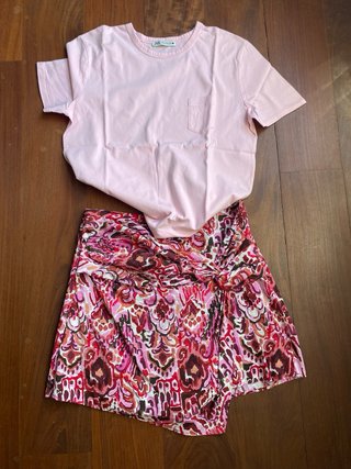 Falda pantalón estampada talla M.