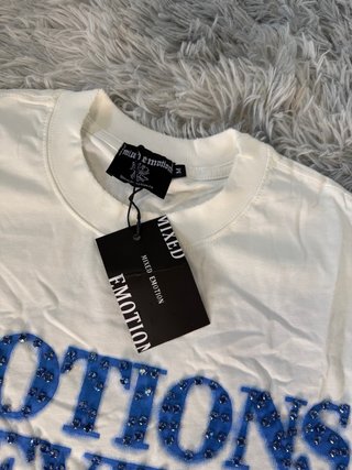 Camiseta Mixed Emotion Azul y Blanca