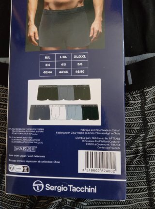 Pack 7 boxers Sergio Tacchini M/L sin costuras