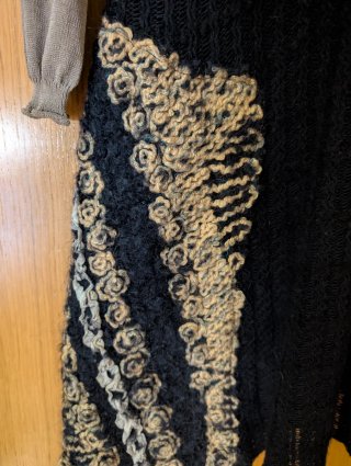 Vestido negro y gris