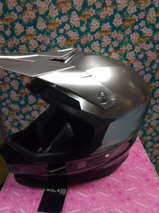Casco Shot Cross Cromo Talla XL