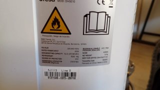 Deshumidificador UFESA 10L 40dB