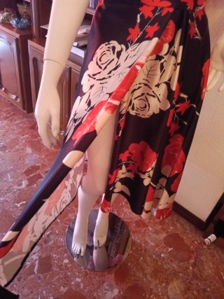 Vestido elegante fiesta floral,