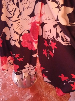 Vestido elegante fiesta floral,