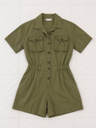 Mono corto utilitario Pull&Bear verde oliva