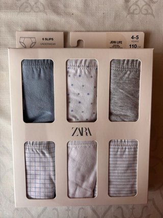 Pack 6 Slips Niño Zara Talla 4-5 Años