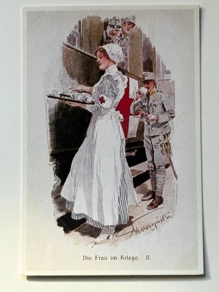 Postal Die Frau im Kriege. II.