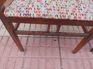 2 Sillones Antiguos Madera y Tela