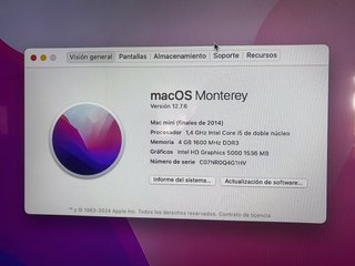 Mac mini Apple Argento