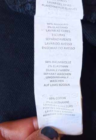 Mini-saia Preta Denim Co XS