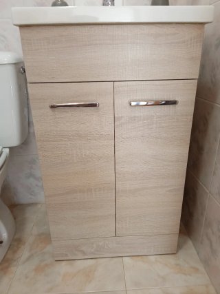 Espejo Baño y Armario Madera y Metal