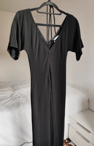 Vestido Negro Victoria Beckham x Mango Talla S