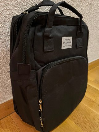 Mochila Cuna Plegable Negra