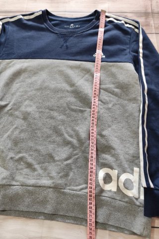 Sudadera Crewneck Adidas Azul y Gris Talla XL