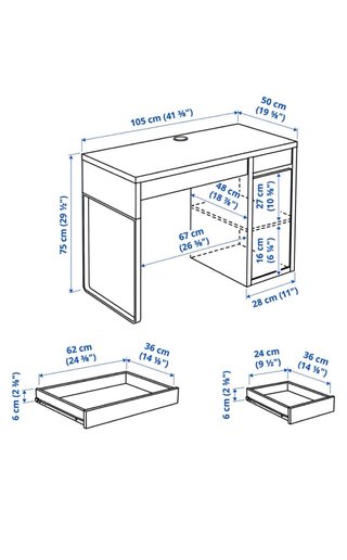 Escritorio MICKE Ikea Blanco