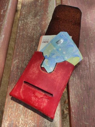 Cartera de cuero tipo franklyn