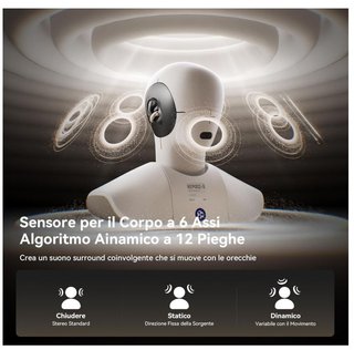 AI Auricolari wireless Bluetooth Open Ear Cuffie