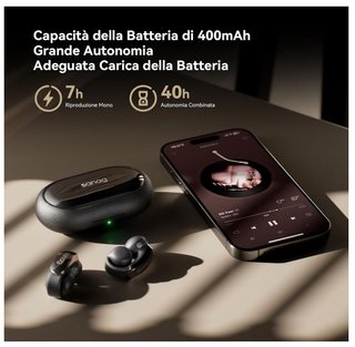 AI Auricolari wireless Bluetooth Open Ear Cuffie