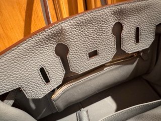 Bolso parecido a birkin en color celeste