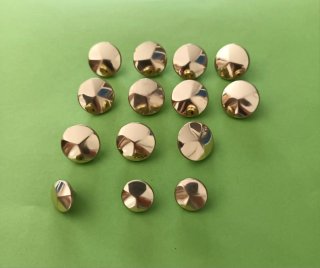 14 Botones Metálicos Dorados