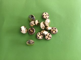 14 Botones Metálicos Dorados