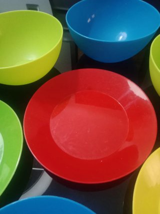 Vajilla Infantil Plástico Colores