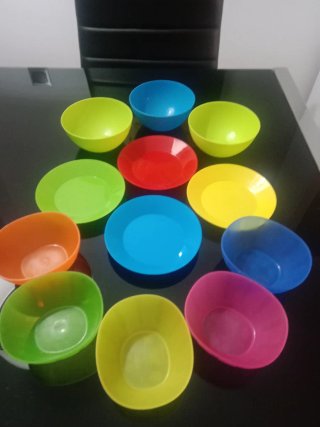Vajilla Infantil Plástico Colores