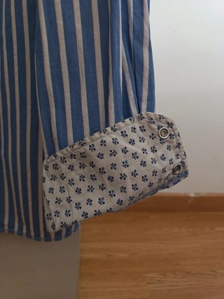 Camisa Rayas Azul y Blanca