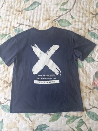 Camiseta azul hombre talla S