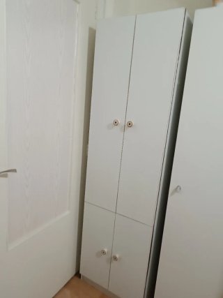 Armario alto blanco cocina baño