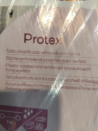 Intermas  protex Toldo azul con ojales 4x6 m