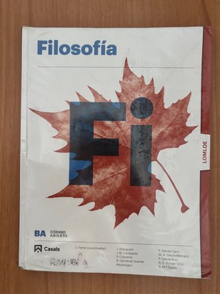 Filosofia 1 Bachillerato Codigo Abierto 9788421874