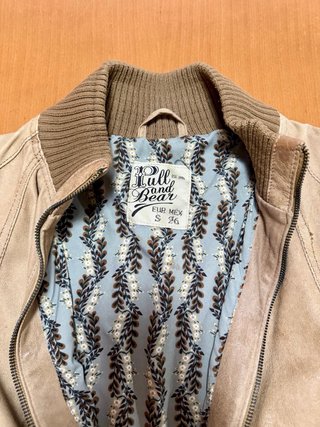 Cazadora Piel Pull and Bear Marrón Talla S