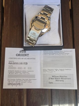 Reloj Orient Kamasu negro cristal zafiro