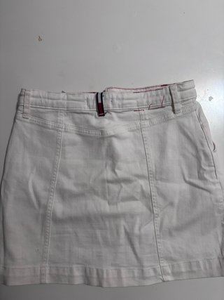 Falda vaquera Tommy Hilfiger blanca