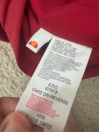 Ellesse Chaqueta Harrington roja tipo bomber XXL