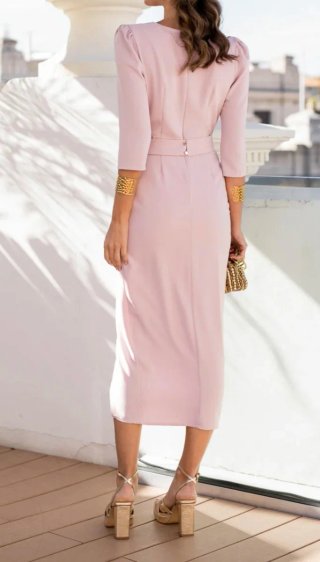 Vestido fiesta rosa talla 42