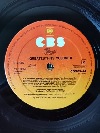 LP Vinile Chicago – Greatest Hits Vol. II (1981)