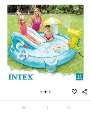 Piscina infantil hinchable con tobogán