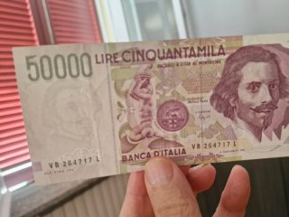 Banconota 50000 Lire Bernini
