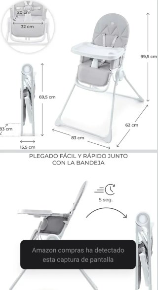 Trona plegable bebé