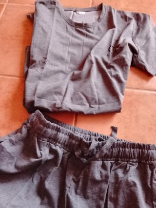 Conjunto pijama hombre gris XL